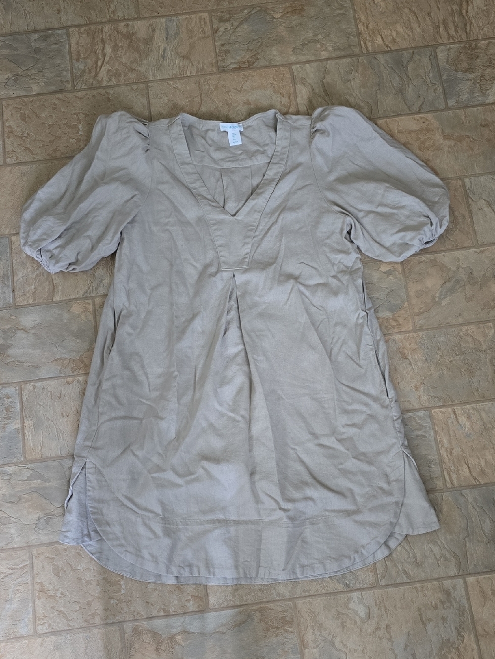 Cynthia Rowley Neutral Tan Linen Blend Dress